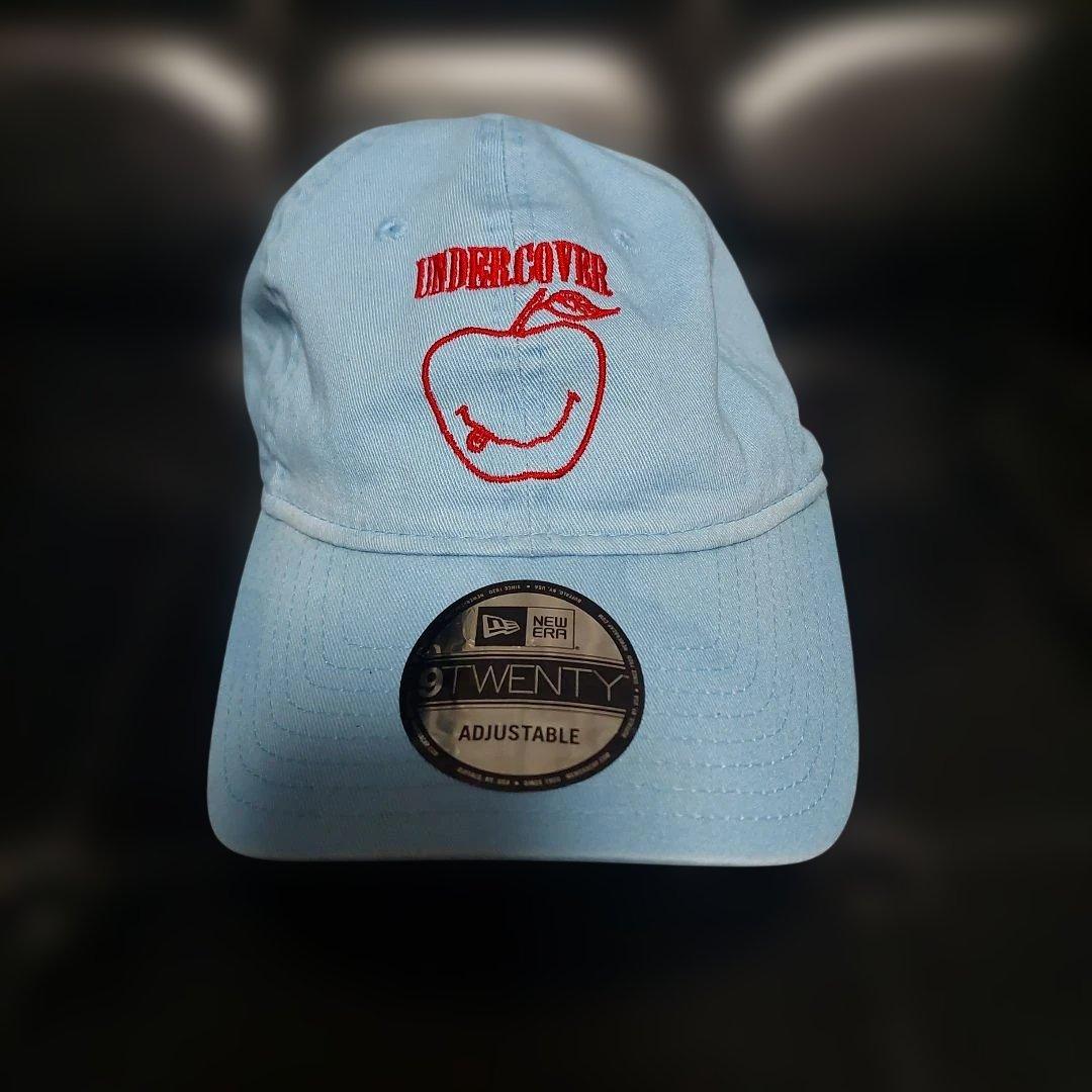 UNDERCOVER NEWERA 水色キャップ リンゴ刺繍