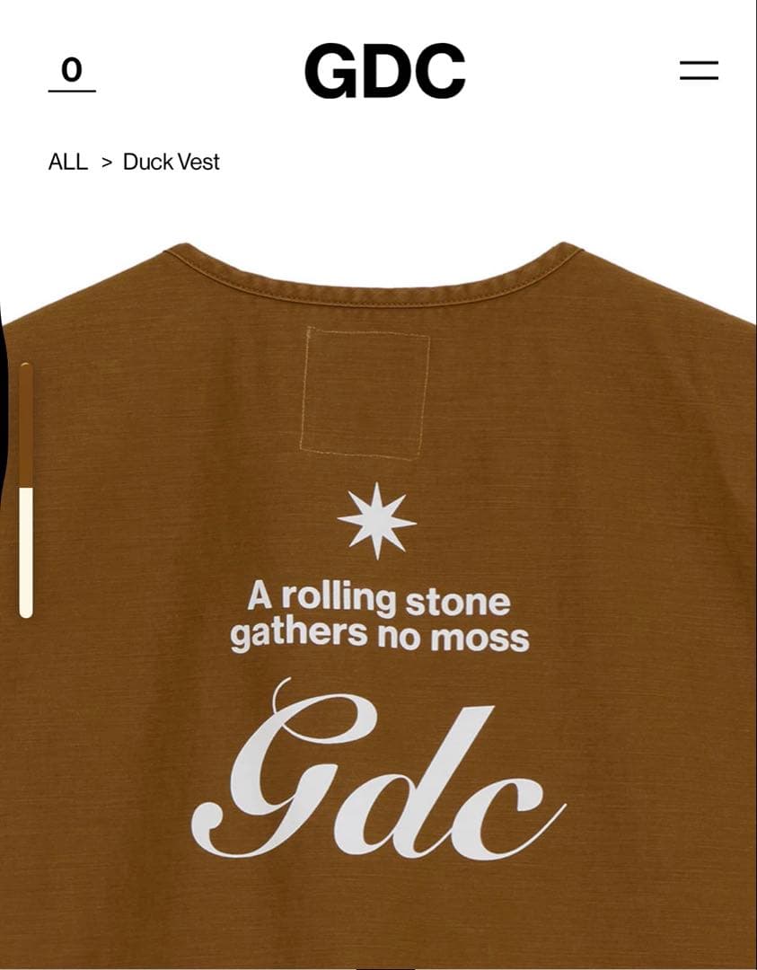 ね*で様 GDC Duck Vest brown XL
