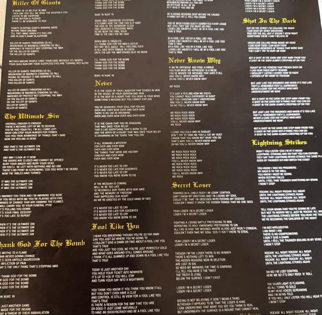 洋楽 Ozzy Osbourne The Ultimate Sin