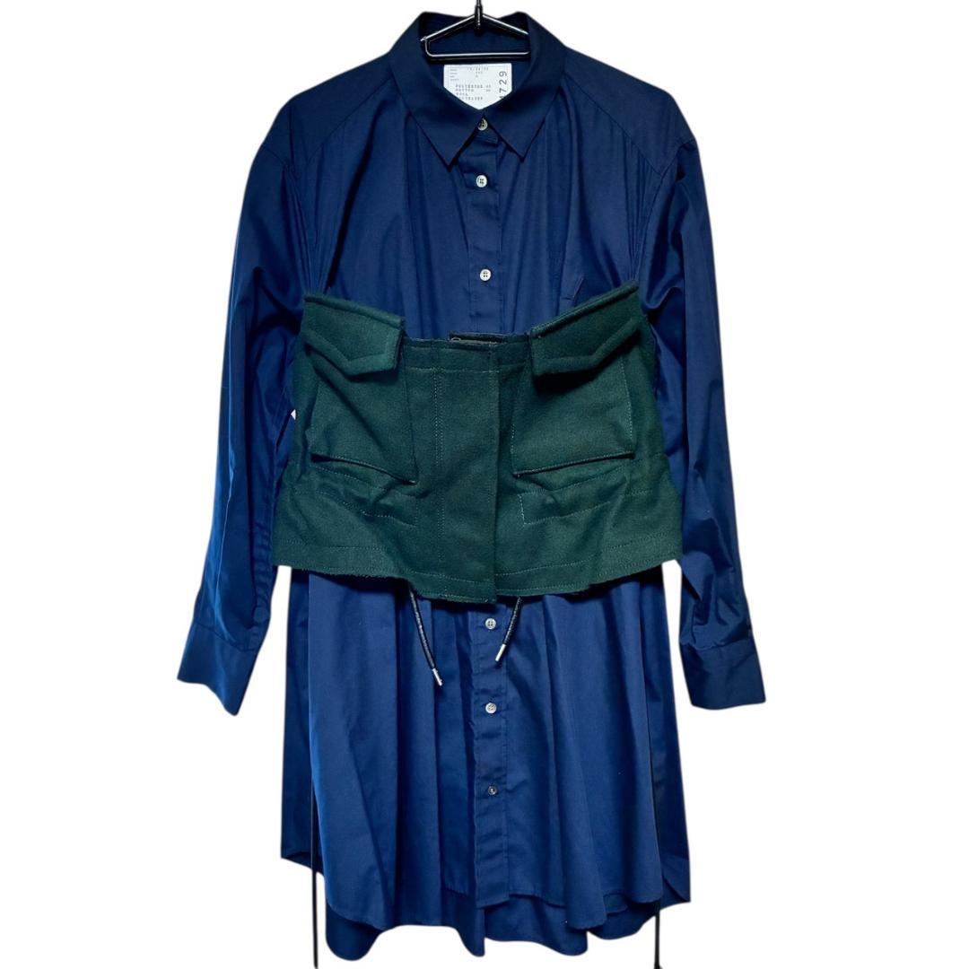 サカイ Sacai シャツ ワンピース ドレス サイズM 04729 美品 F