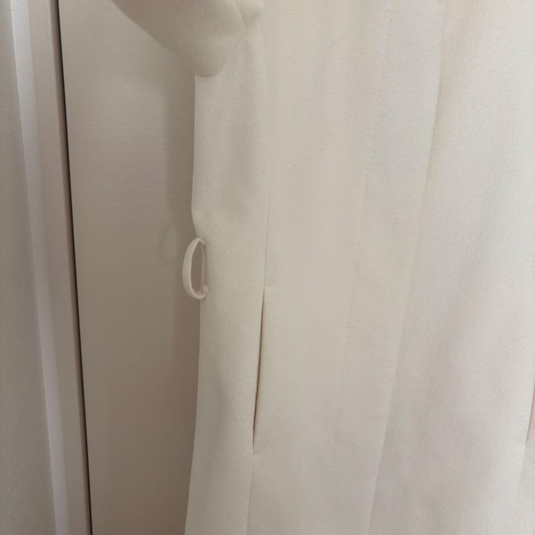 INED ￼ アンゴラ　ホワイトロングコート