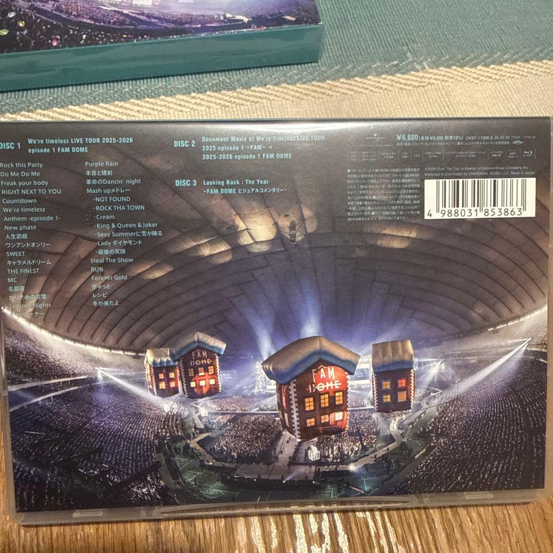 timelesz FAM DOME 通常盤 Blue-ray