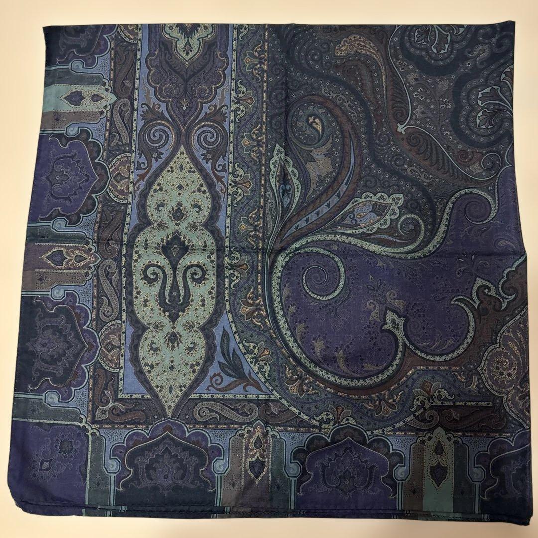 ETRO エトロ スカーフ ショール ペイズリー 大判 シルク混 ウール