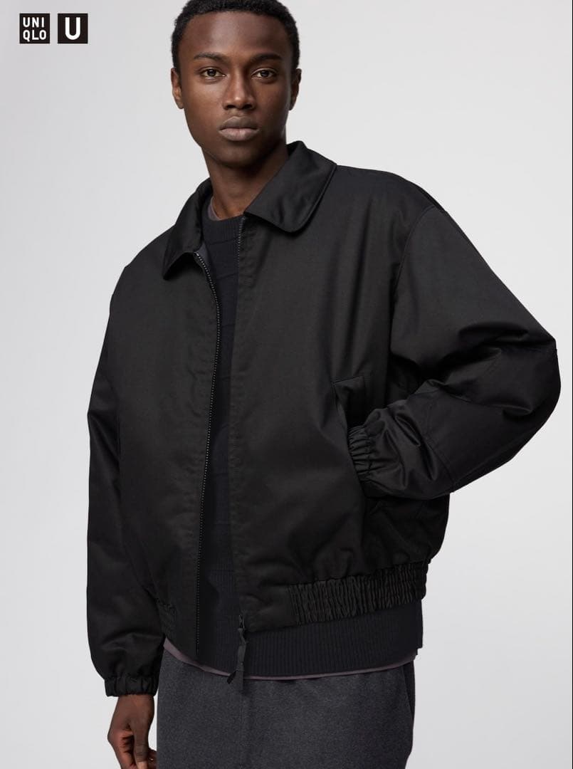 UNIQLO U パフテックショートブルゾン L ブラック
