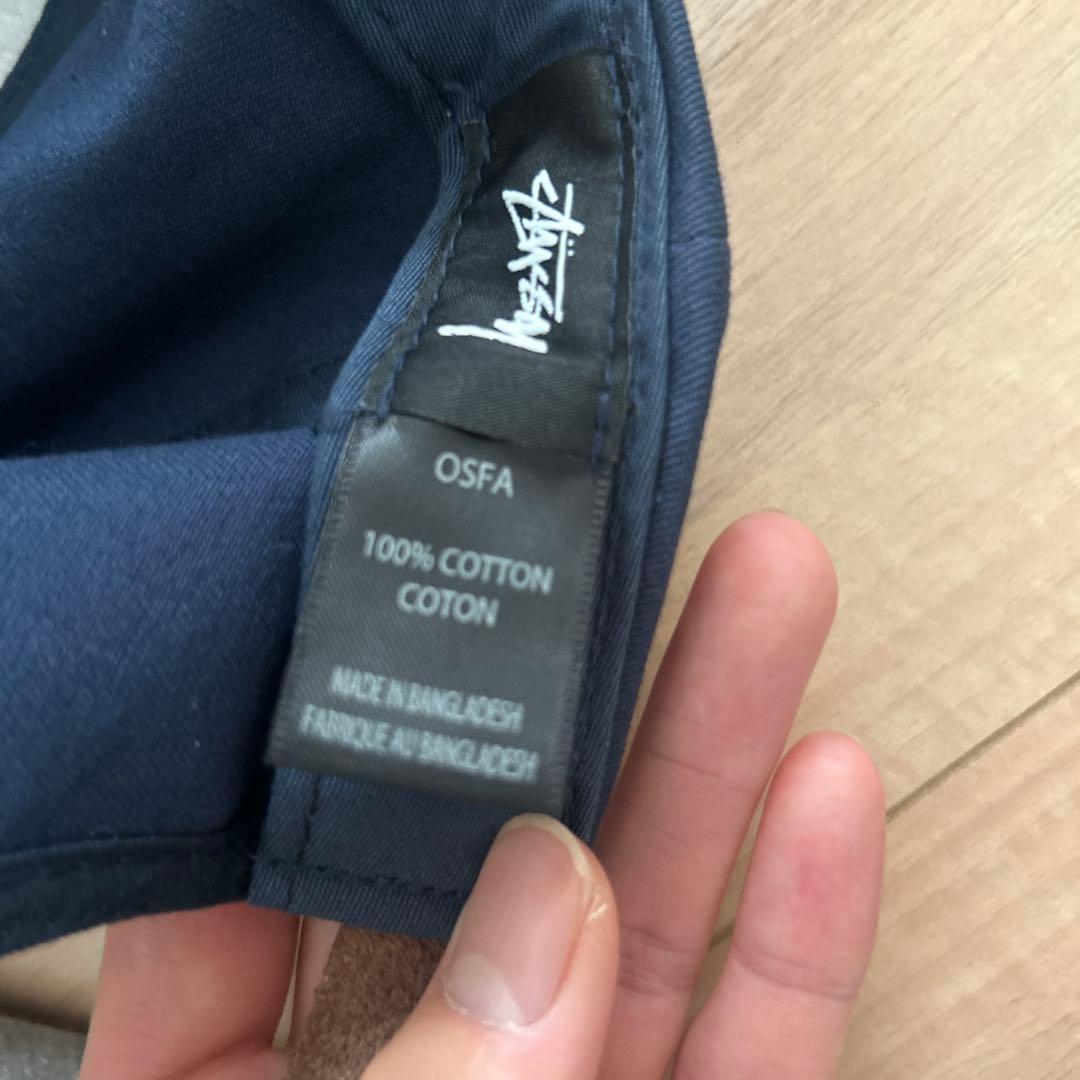 90s stussy ネイビー Sロゴ ベースボールキャップ
