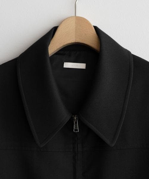 TECH WOOL GABARDINE ZIP BLOUSON ブラック XS
