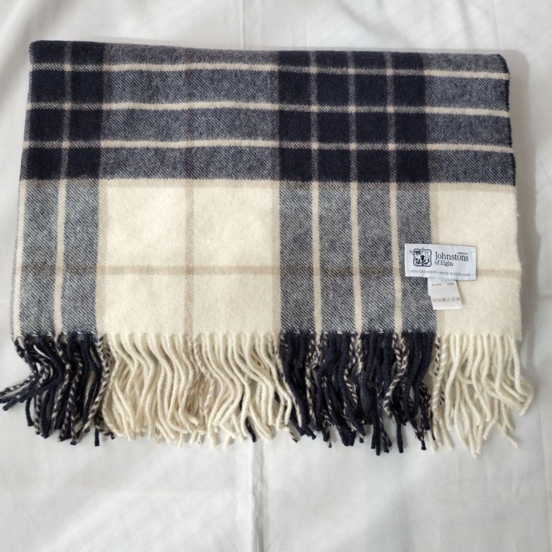 正規品 ジョンストンズ　大判ストール 　カシミヤ100％　ノックモア