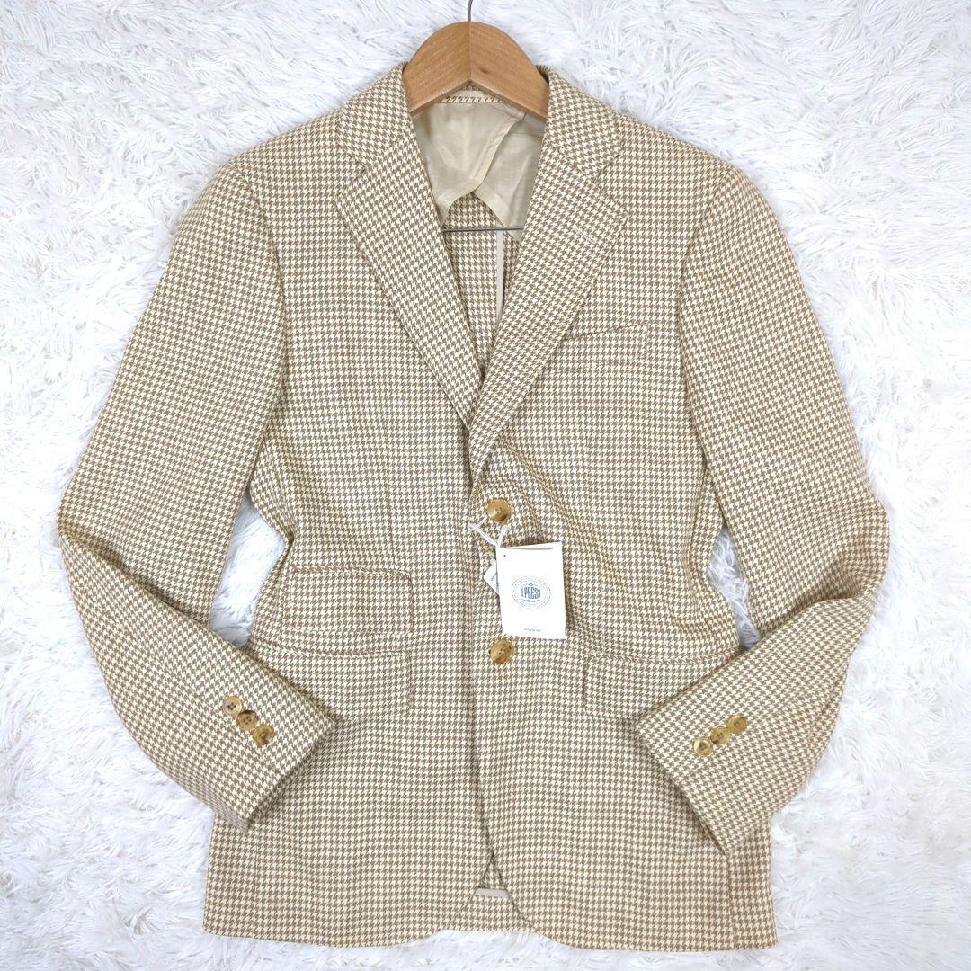 【新品 タグ付き】ジェイプレス　三者混　テーラードジャケット　千鳥格子　シングル
