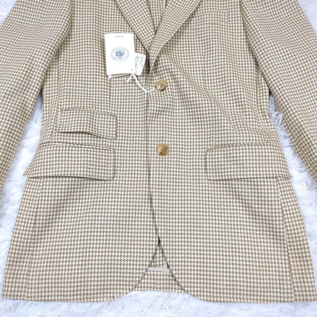【新品 タグ付き】ジェイプレス　三者混　テーラードジャケット　千鳥格子　シングル