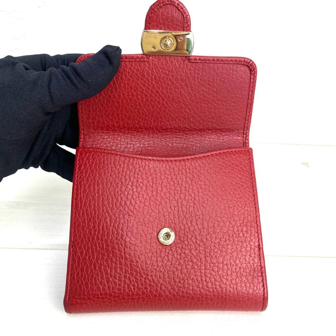✨️極美品✨️ GUCCI 二つ折り財布 ダブルホック インターロッキング