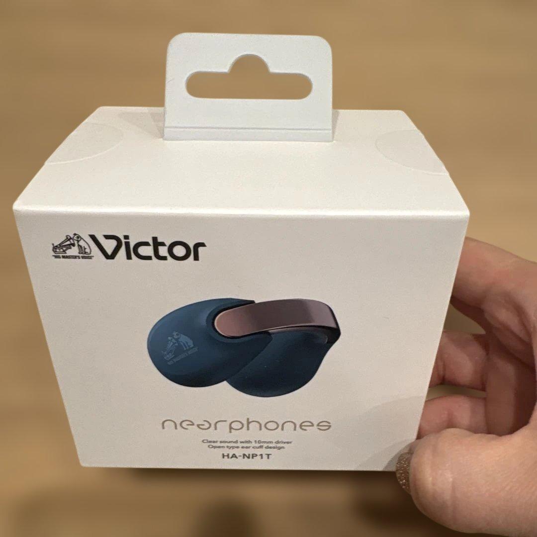 Victor イヤーカフ型ワイヤレスイヤフォン「HA-NP1T」ティールブルー