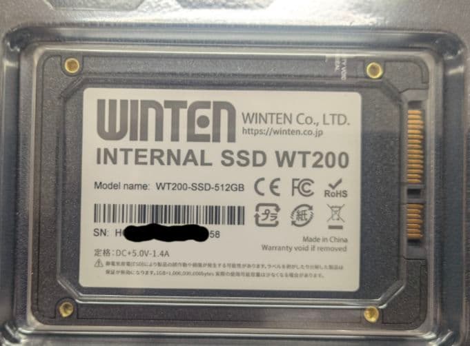 WINTEN WT200 512GB 2.5インチSSD