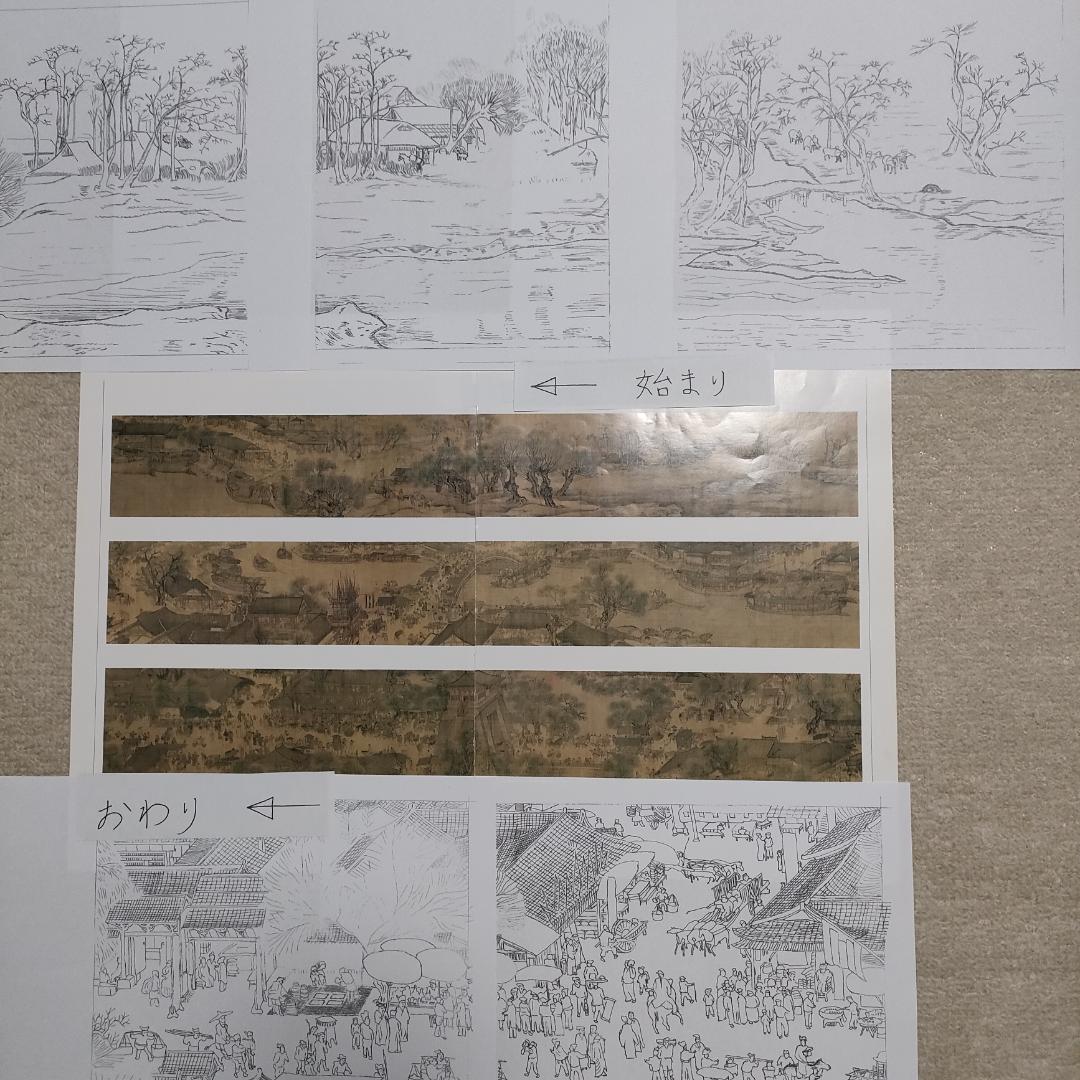清明上河図ぬり絵