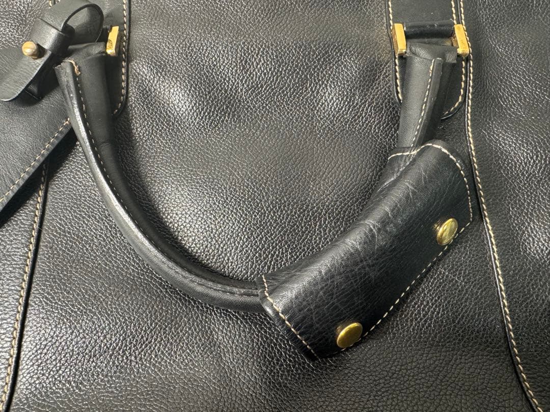 【MIMI様】Dunhill　ダンヒル　ボストンバッグ　レザー　ブラック