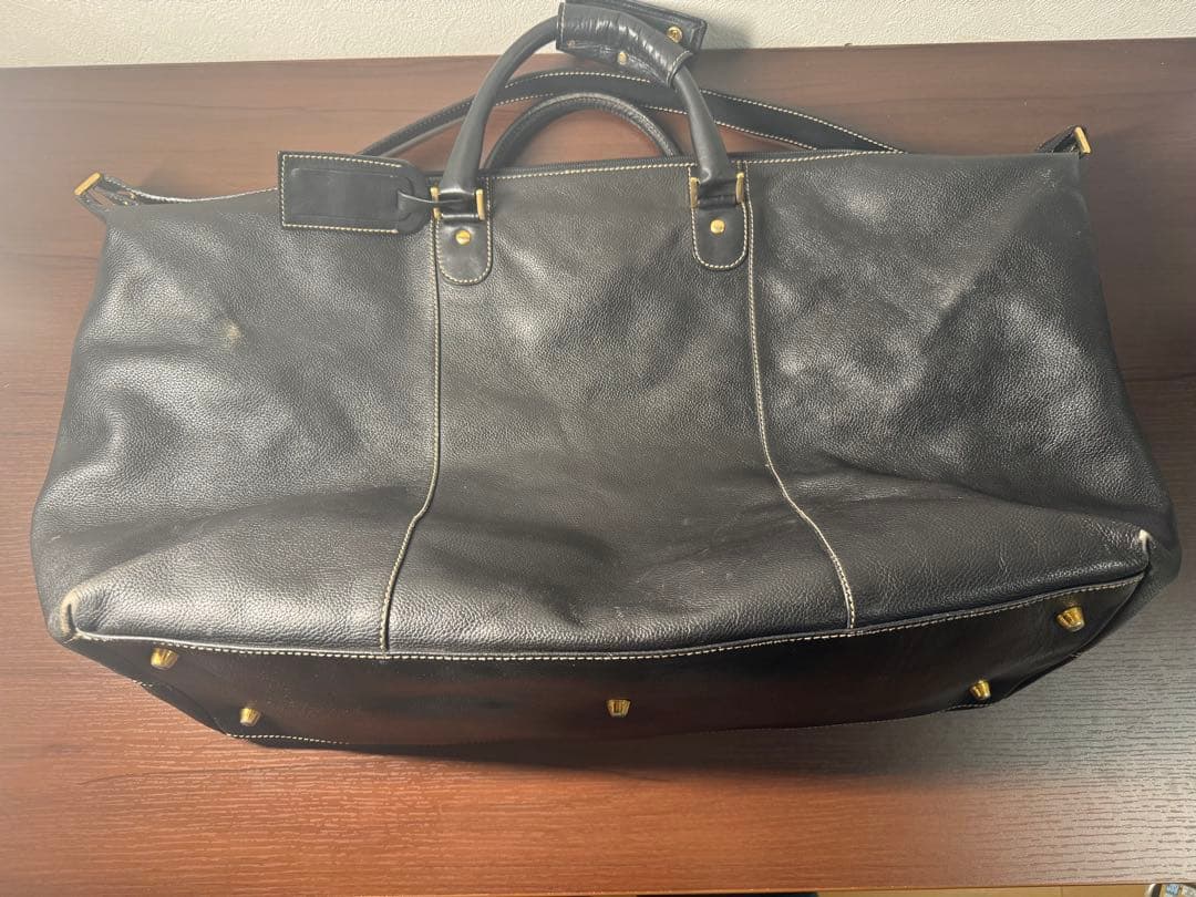 【MIMI様】Dunhill　ダンヒル　ボストンバッグ　レザー　ブラック