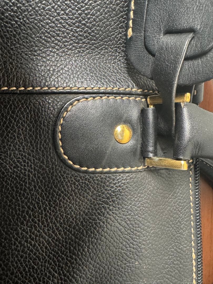 【MIMI様】Dunhill　ダンヒル　ボストンバッグ　レザー　ブラック