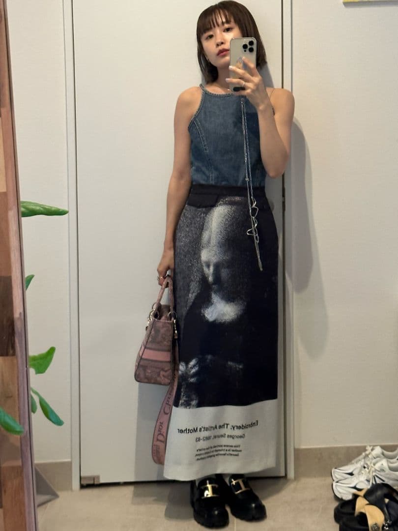 AMERI×THE MET ILINE SKIRT　AMERI vintage