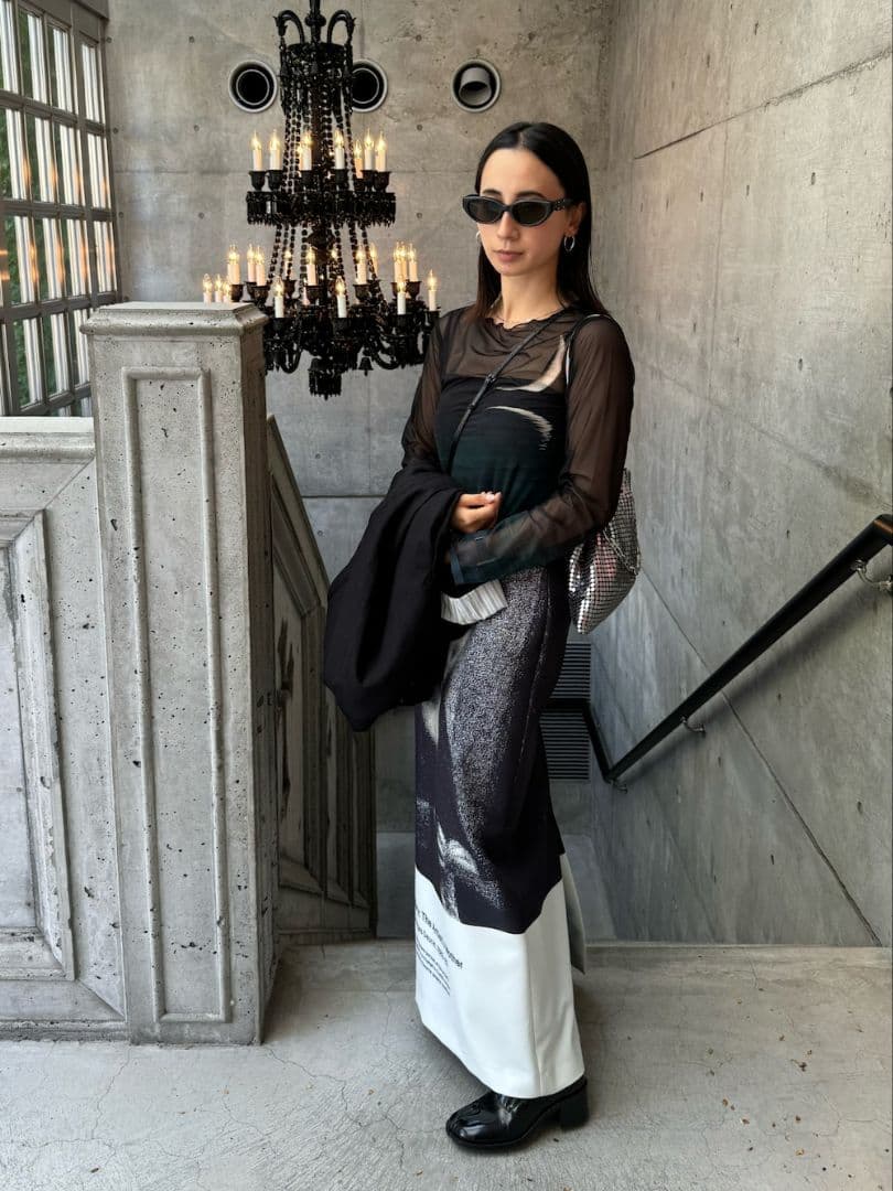 AMERI×THE MET ILINE SKIRT　AMERI vintage