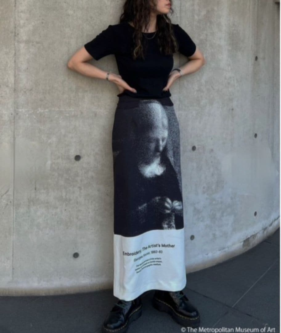 AMERI×THE MET ILINE SKIRT　AMERI vintage