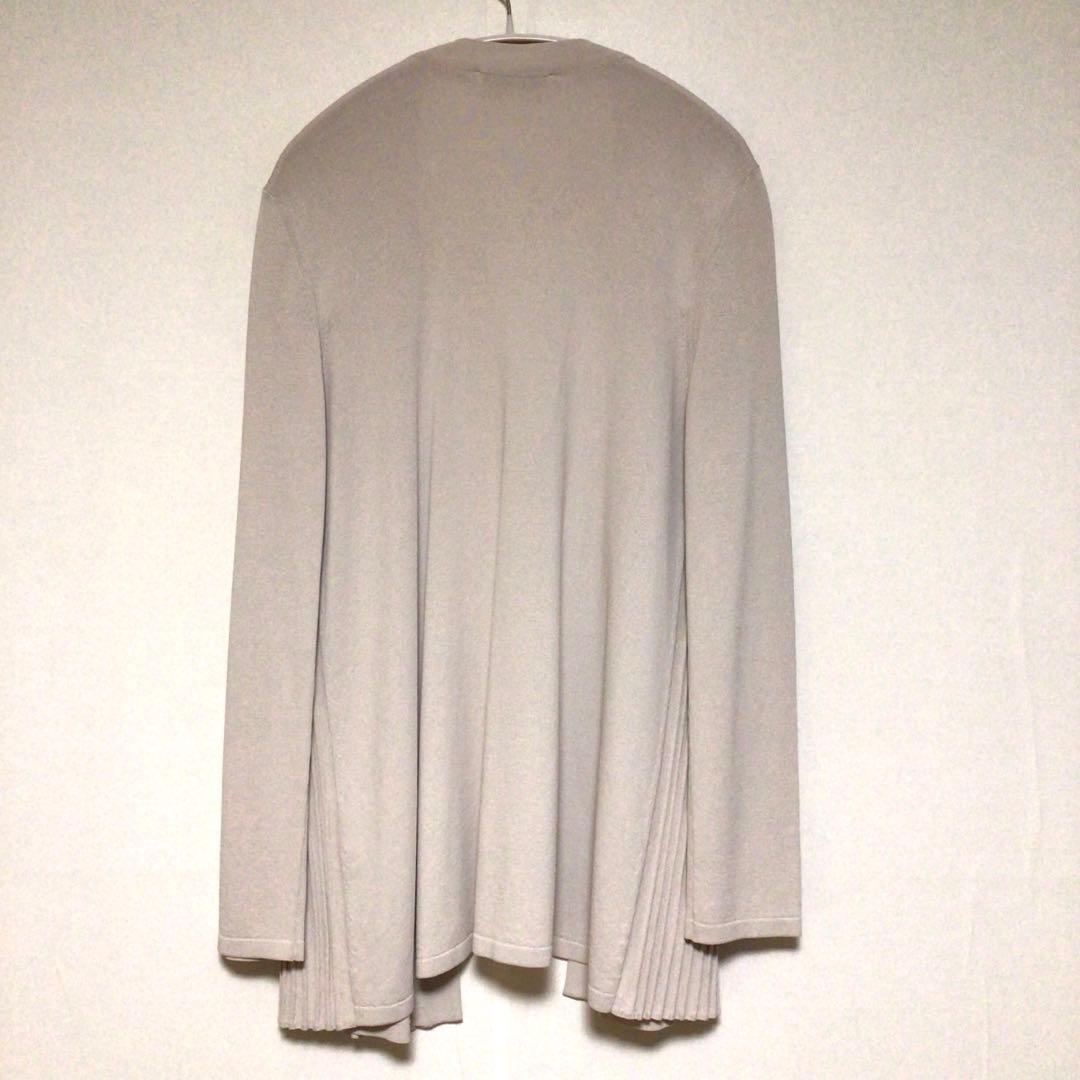 MaxMara マックスマーラ プリーツ ニットカーディガン 灰 S