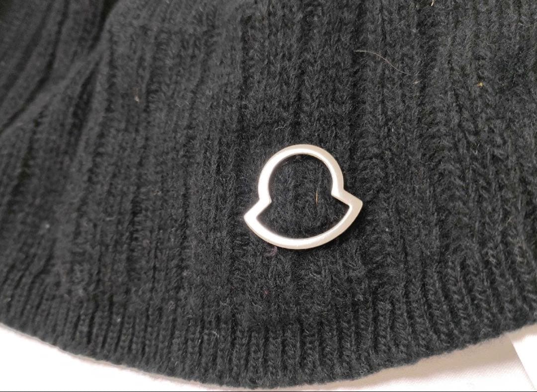 MONCLER ブラック リブ編み カーディガン XS
