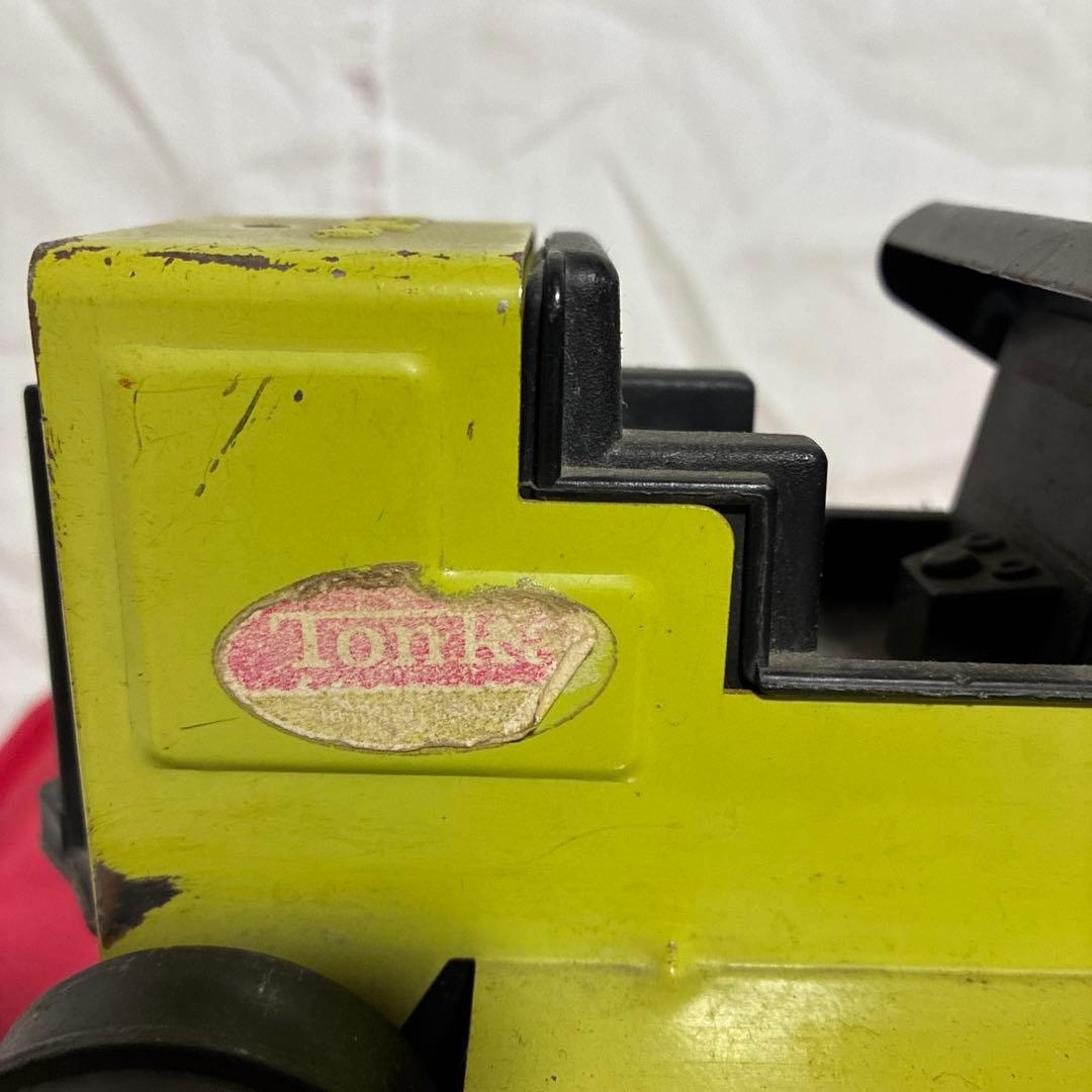 Tonka ミニカー 黄緑色 動くアーム付き