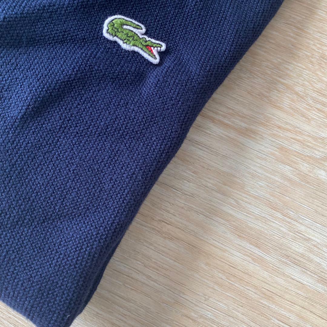 極美品 LACOSTE ラコステ オーガニックコットンニットカーディガン 36