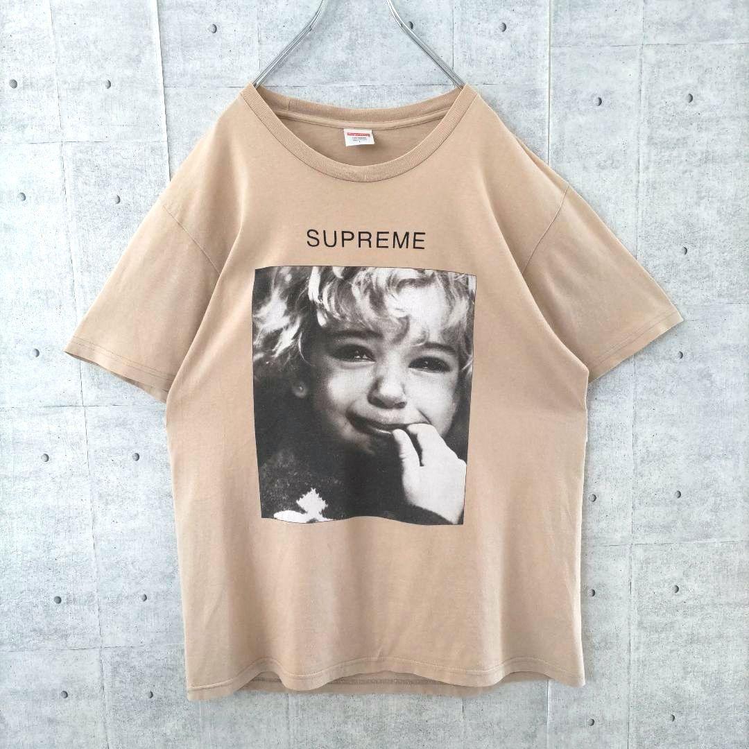 【シュプリーム】クライベイビー プリントTシャツ ベージュ L