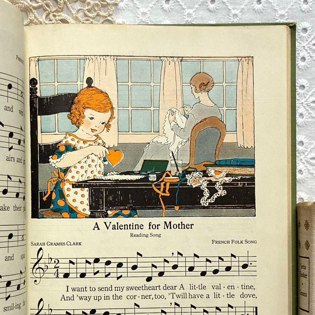RV75 洋書古書 ヴィンテージ音楽教本 楽譜絵本