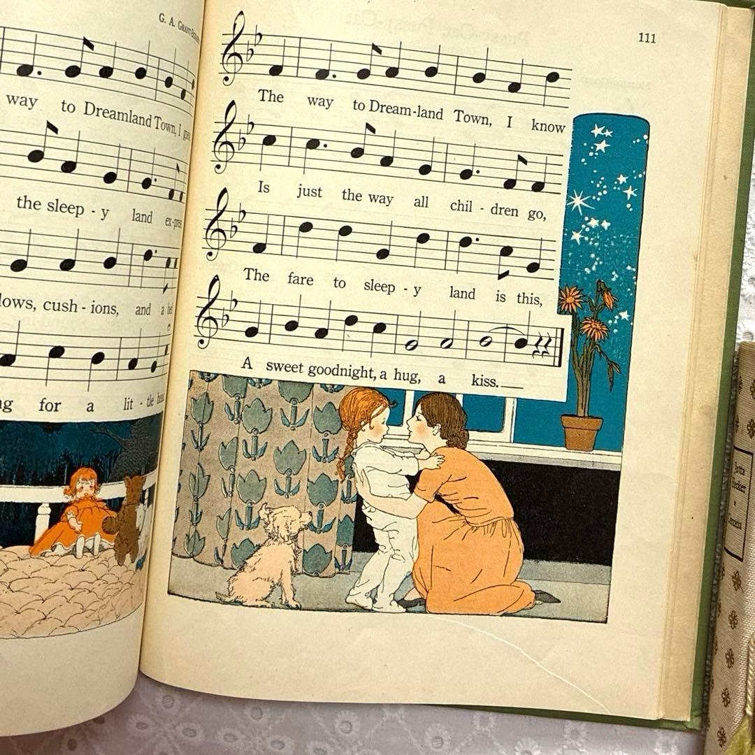 RV75 洋書古書 ヴィンテージ音楽教本 楽譜絵本