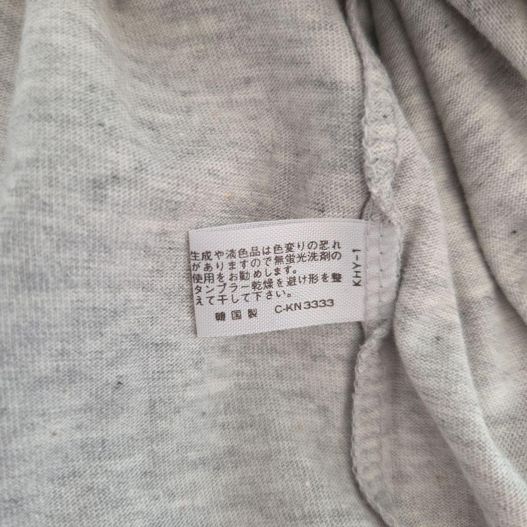 新品　イヴサンローラン ワンポイント 刺繍 ロゴTシャツ グレー L