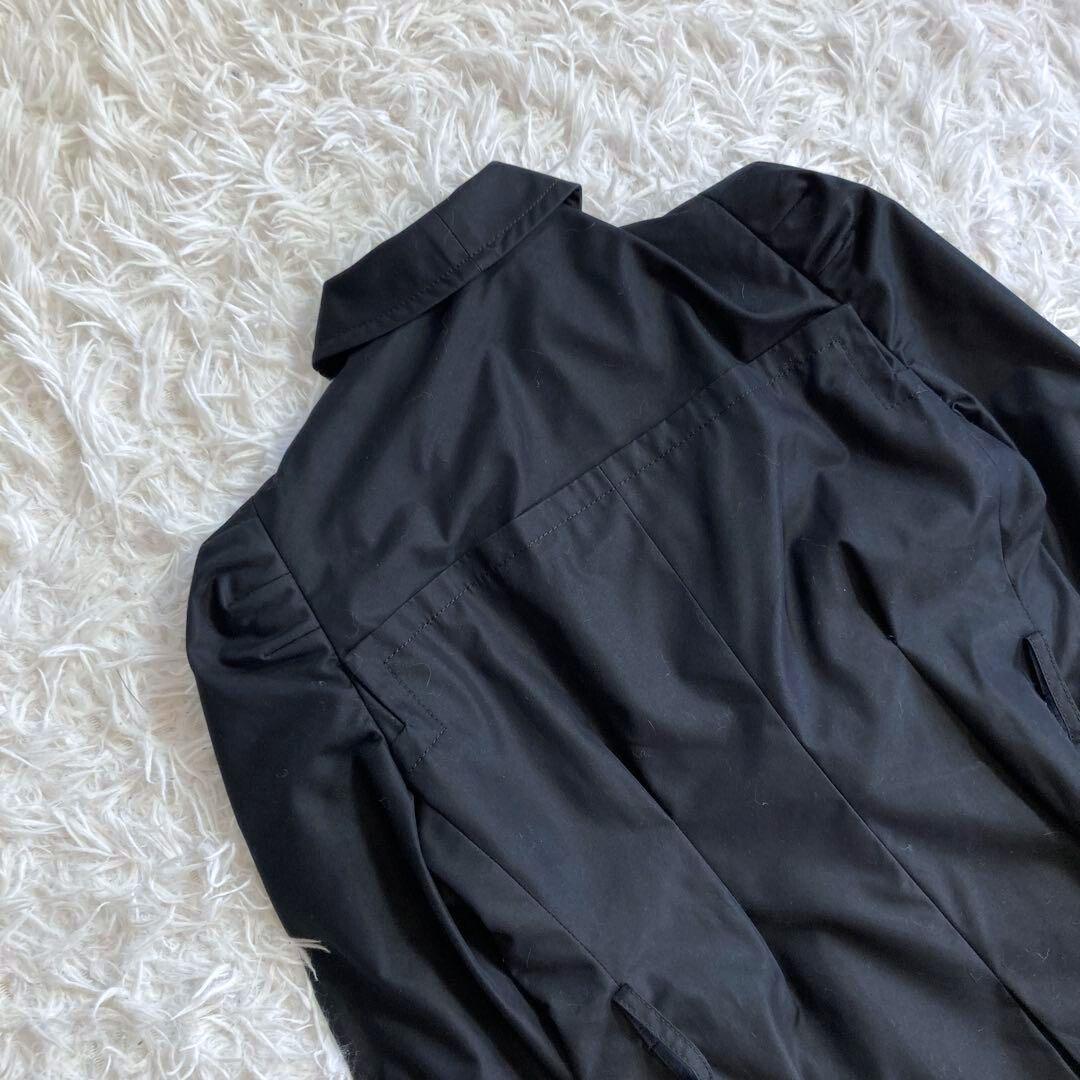 melon様 GUCCI ベルテッド トレンチ コート M 黒 ダブルG 金