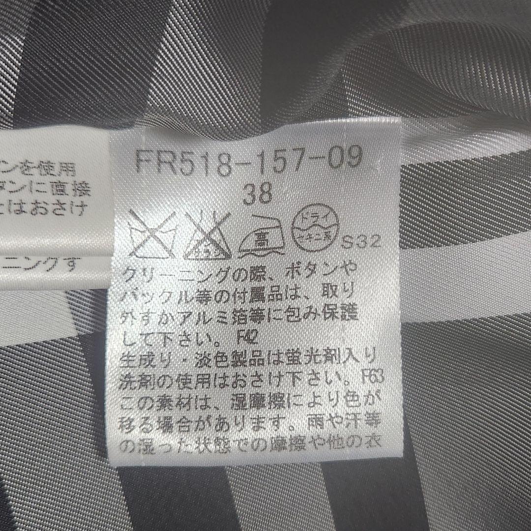 バーバリーブルーレーベル フリル ショートトレンチコート ノバチェック 黒