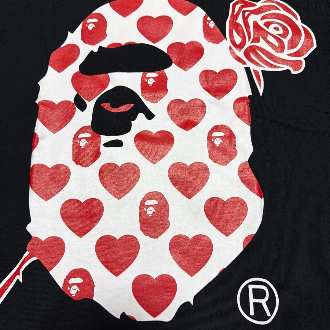 A BATHING APE BAPE バレンタイン　HEAD tシャツ XL