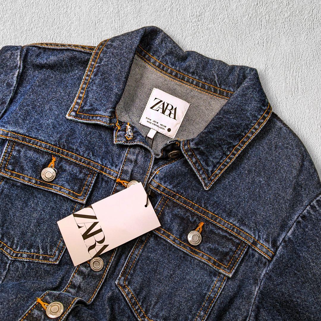 【新品タグ付】ZARA ザラ 美ライン デニムワンピース M 春コーデ