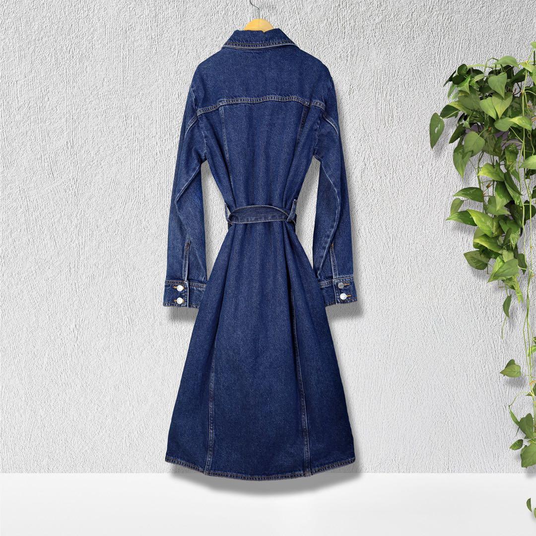 【新品タグ付】ZARA ザラ 美ライン デニムワンピース M 春コーデ