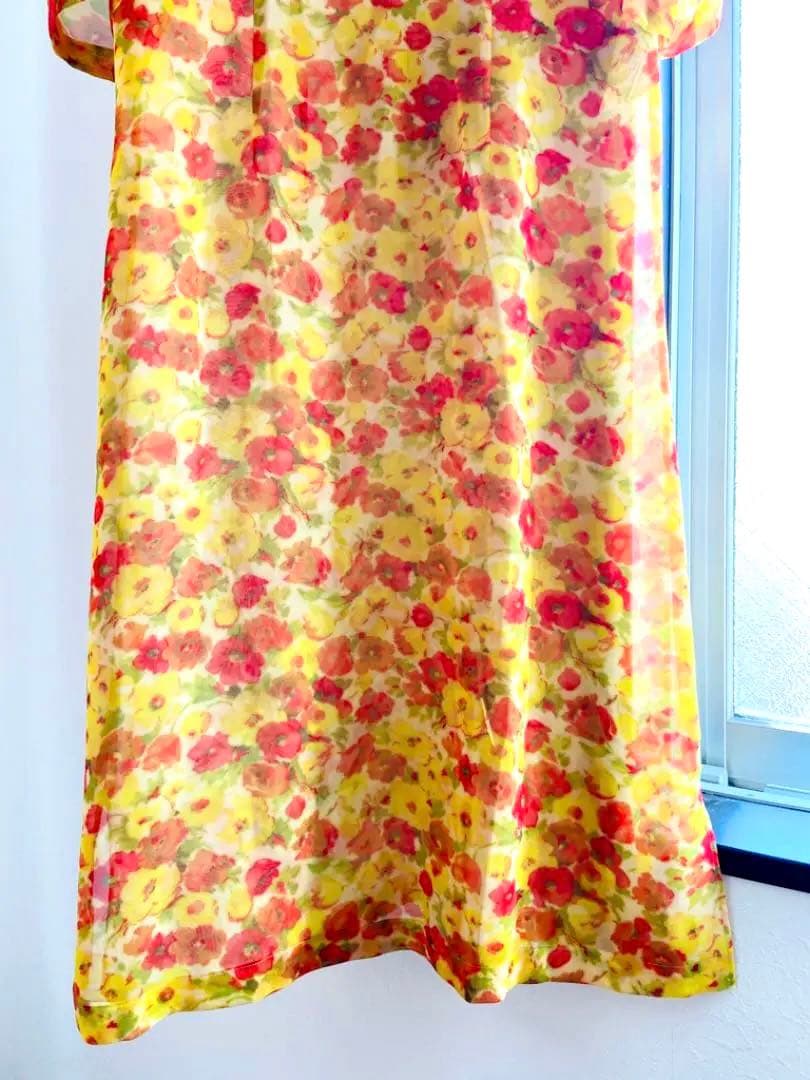 ジュンヤワタナベ イエロー花柄ワンピース