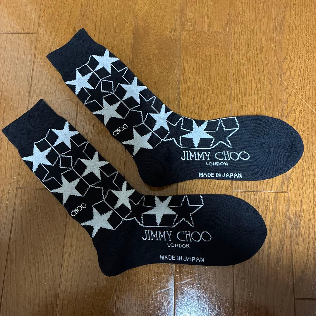 JIMMY CHOO レディース　星柄 ブラックソックス