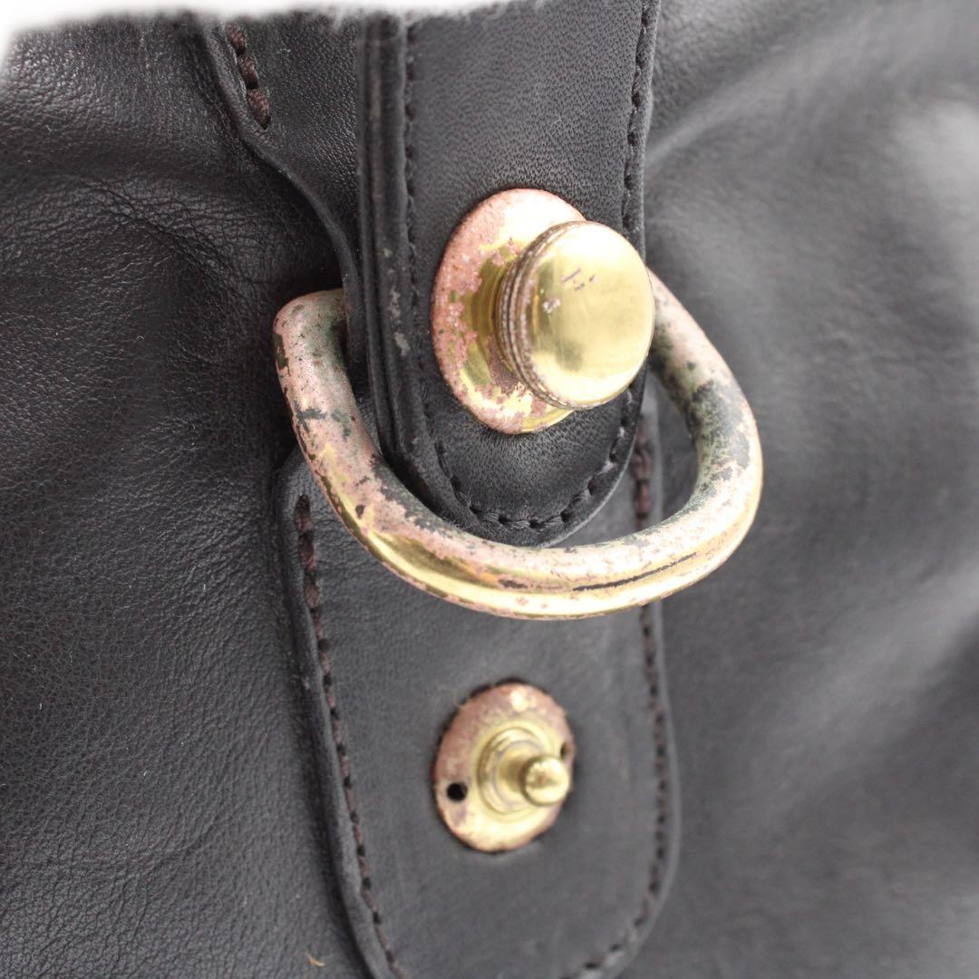 【良品】COACH ボストンバッグ トラベルバッグ レザー ヴィンテージ 黒色