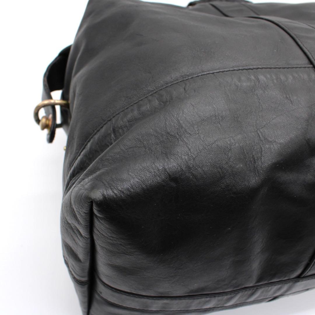 【良品】COACH ボストンバッグ トラベルバッグ レザー ヴィンテージ 黒色