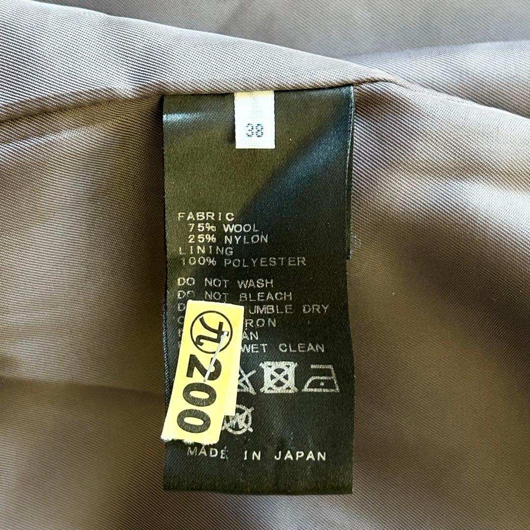 3010y美品 イエナ マンテコ襟付きロングコート グレージュ M 日本製