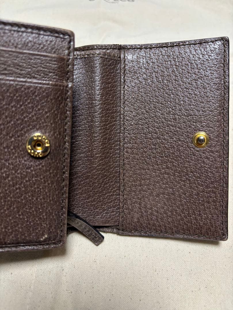 GUCCI コンパクトウォレット オフィディア GGシェリー 三つ折り財布
