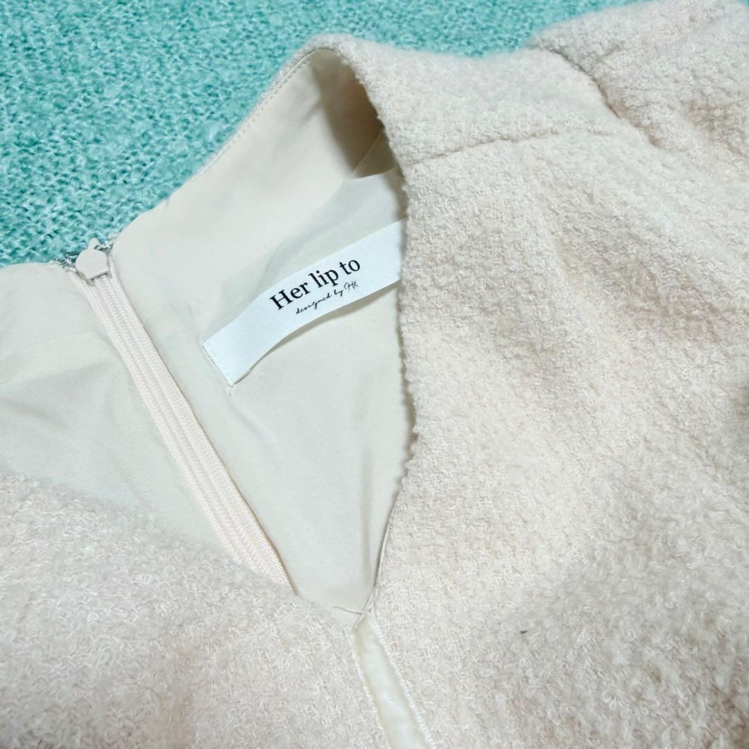 Herlipto Epoch Boucle Mini Dress ピンク S