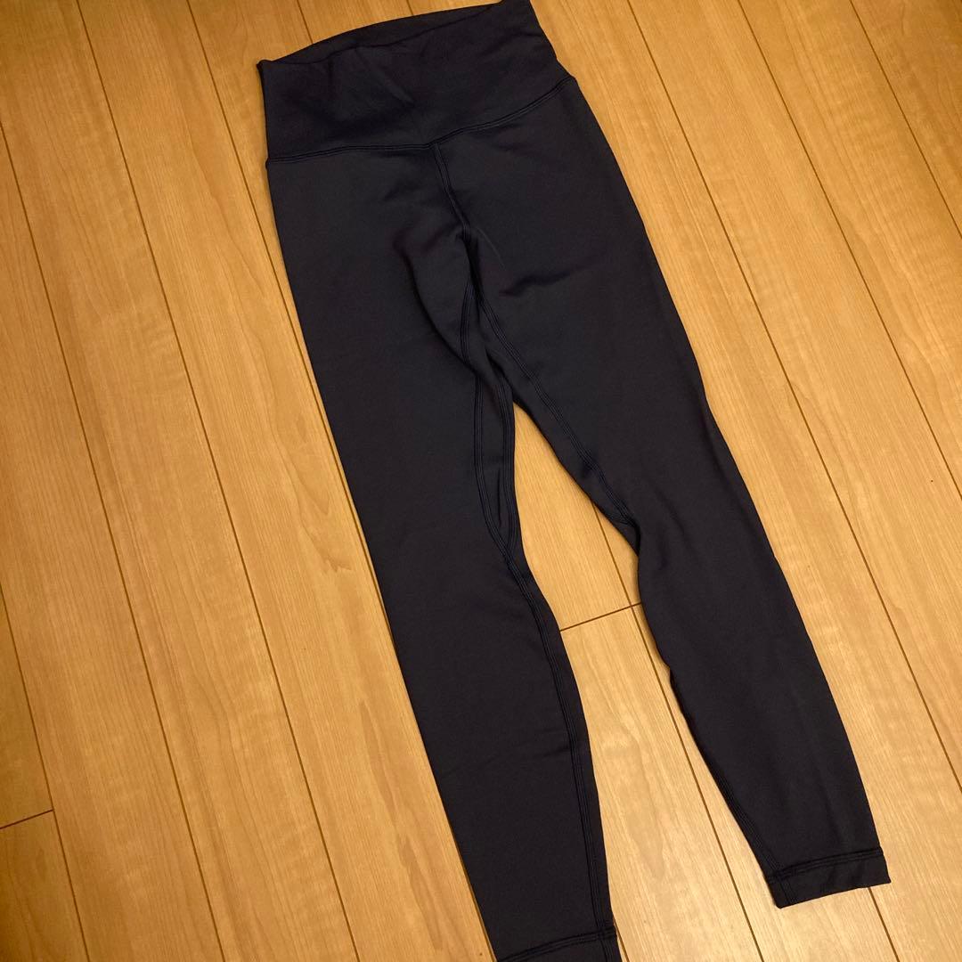 lululemon 裏起毛　レギンス　ネイビー　s ヨガ　ランニング　ピラティス