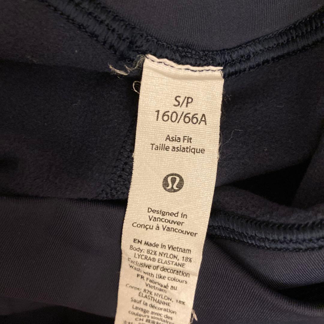 lululemon 裏起毛　レギンス　ネイビー　s ヨガ　ランニング　ピラティス