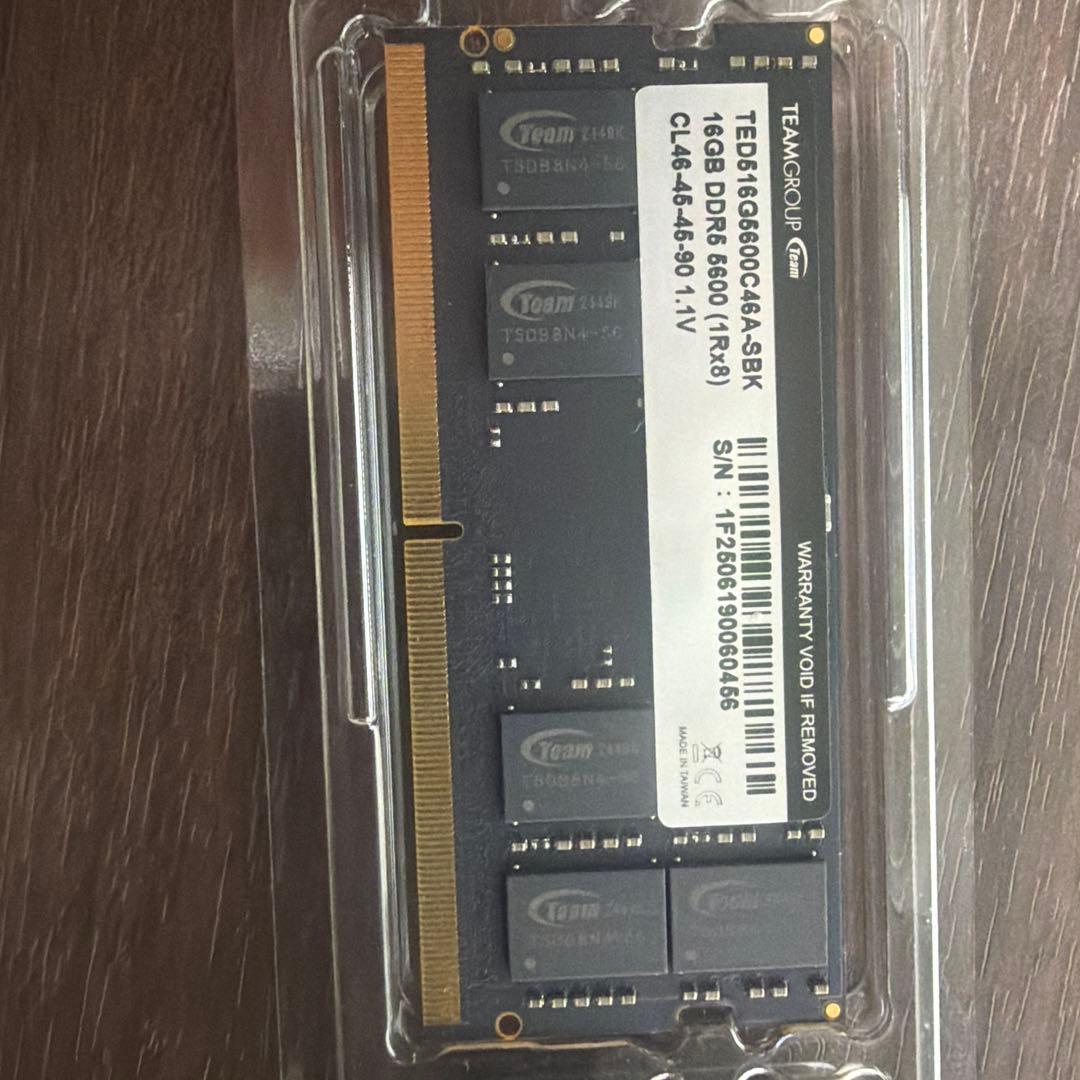 DDR5 5600MHz 32GB (16GBx2枚) SODIMM TEAM