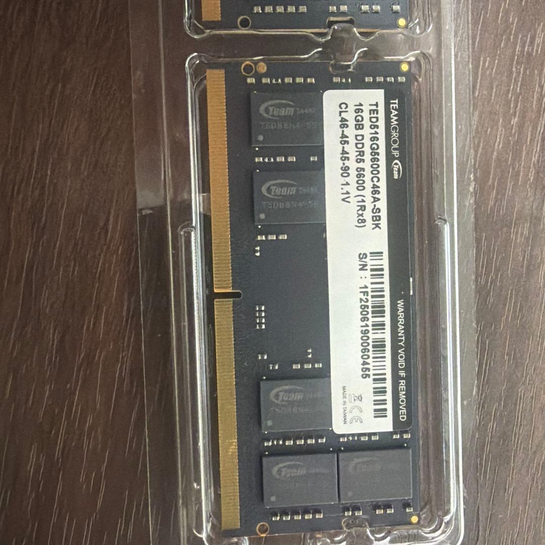 DDR5 5600MHz 32GB (16GBx2枚) SODIMM TEAM