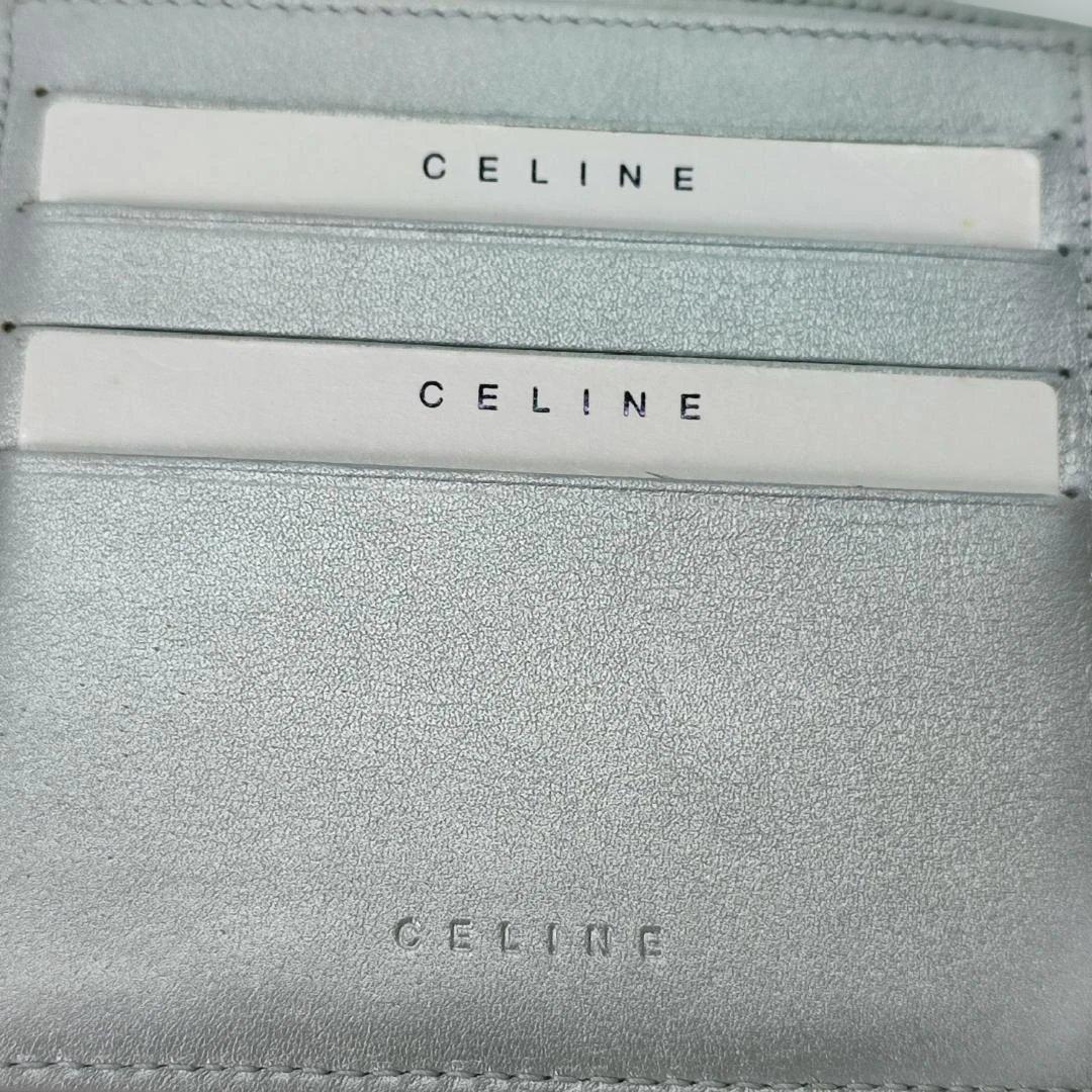 EB60-1　CELINE セリーヌ Cマカダム キャンバス×レザー 二つ折り