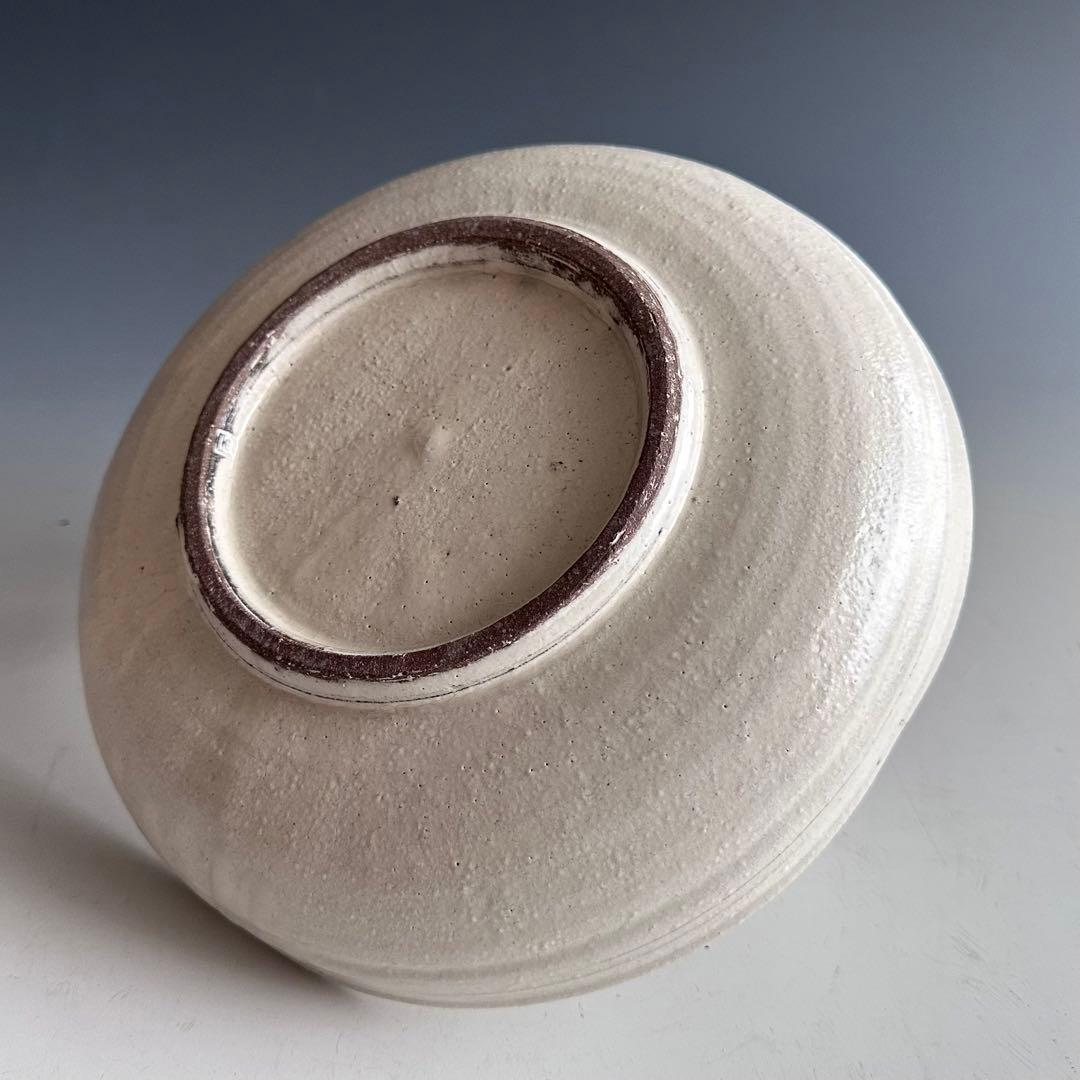 茶道具　粉引　手付　菓子鉢　新井倫彦　笠間焼　陶芸　鉢　菓子器