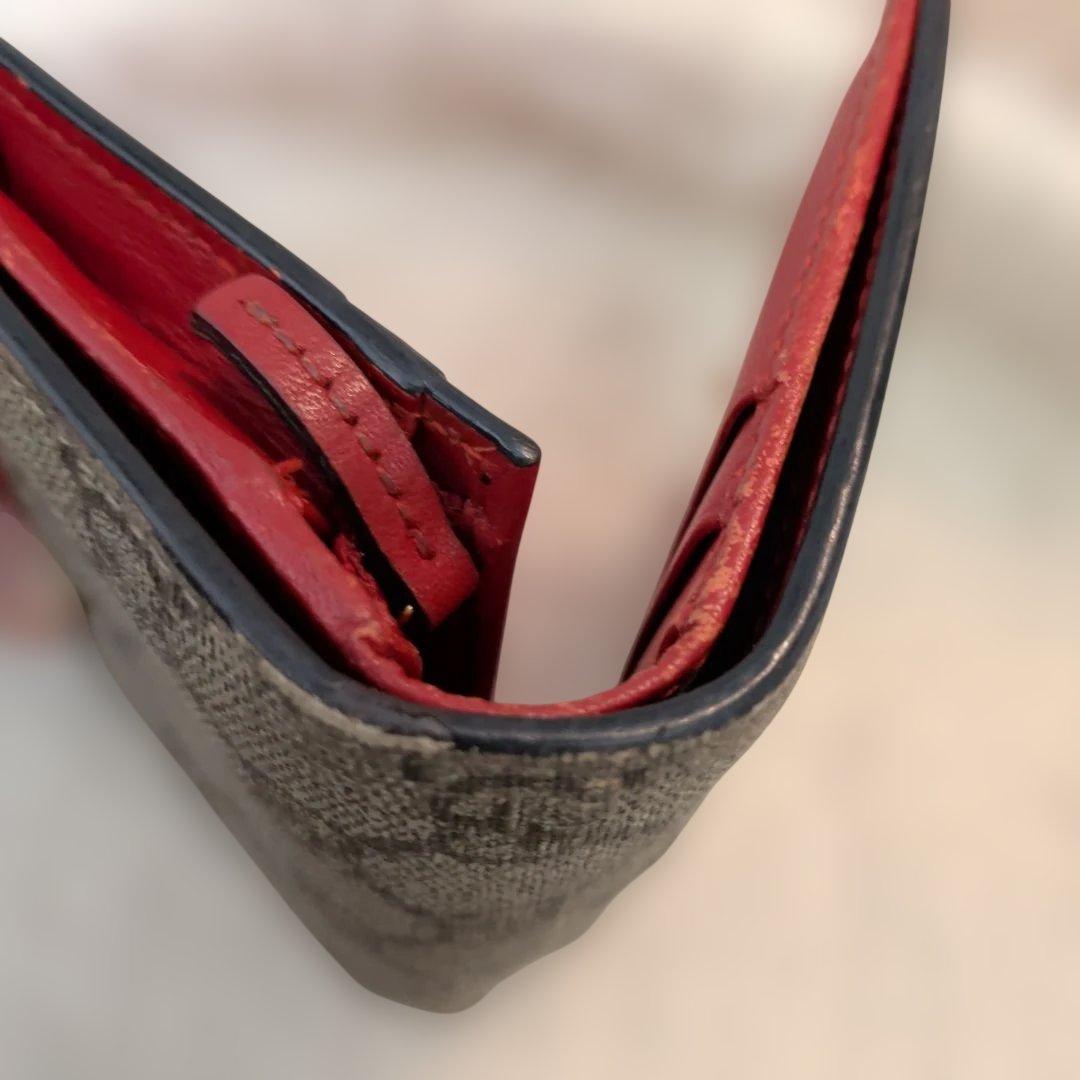 GUCCI グッチ二つ折り財布 GGスプリーム アニマルPVC